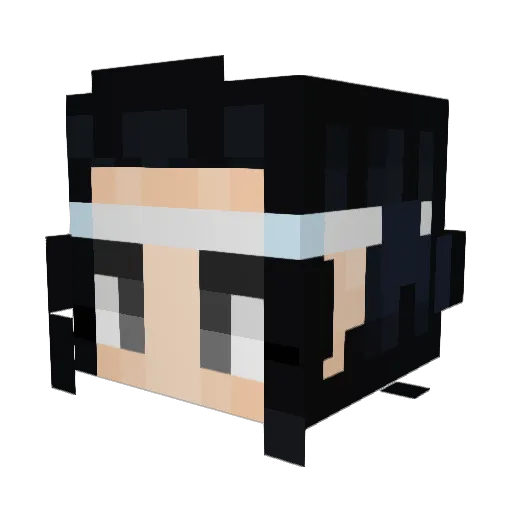 Etanel Minecraft avatar head, 3D render
