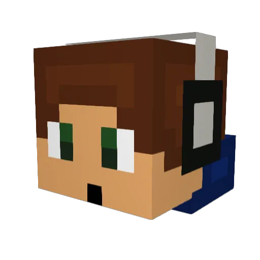 Etch_Gaming Minecraft avatar head, 3D render