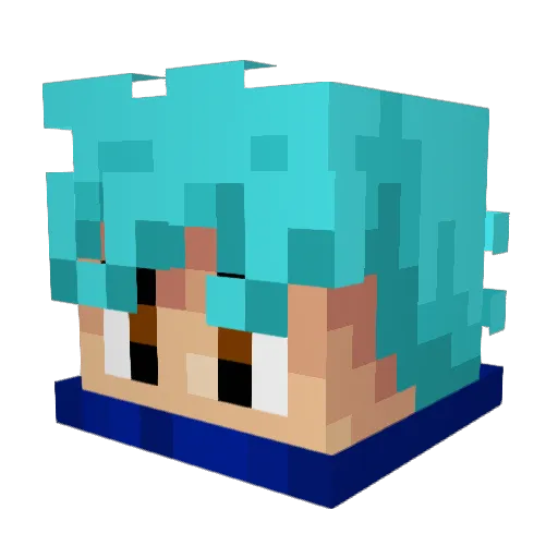 Etechman Minecraft avatar head, 3D render