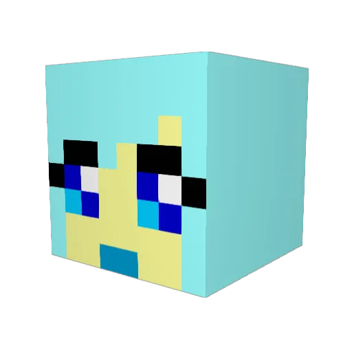 Eteka Minecraft avatar head, 3D render