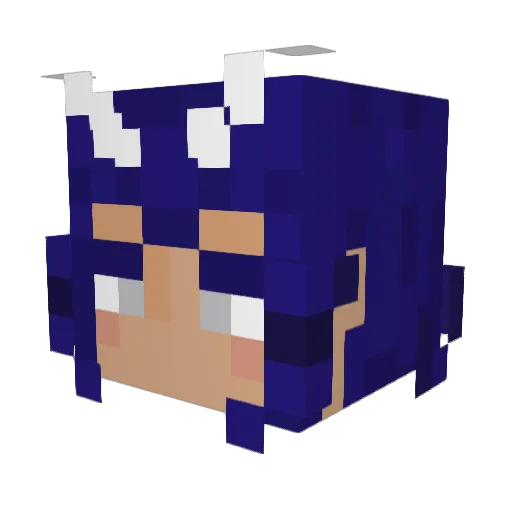 Eteloc Minecraft avatar head, 3D render