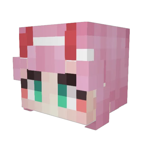 Eterna_ Minecraft avatar head, 3D render