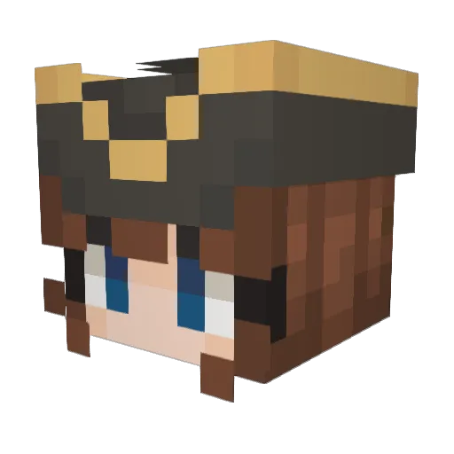 Eternace Minecraft avatar head, 3D render