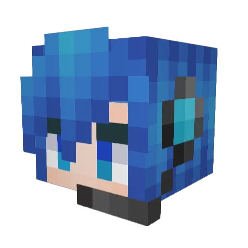 EternalDrifter Minecraft avatar head, 3D render