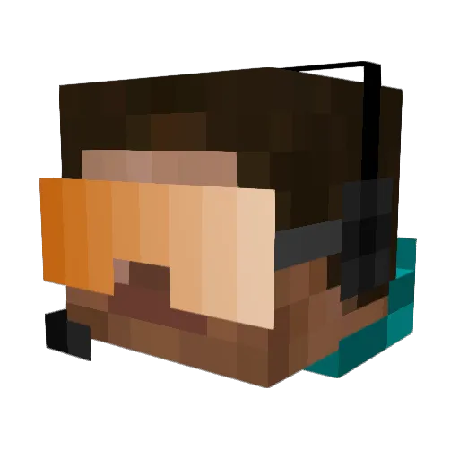 EternalGeek Minecraft avatar head, 3D render