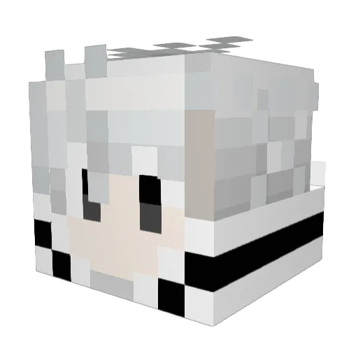 EternalMemory Minecraft avatar head, 3D render