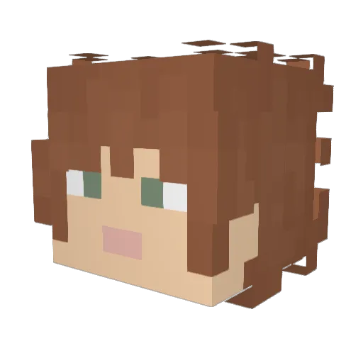 EternalSymbol Minecraft avatar head, 3D render