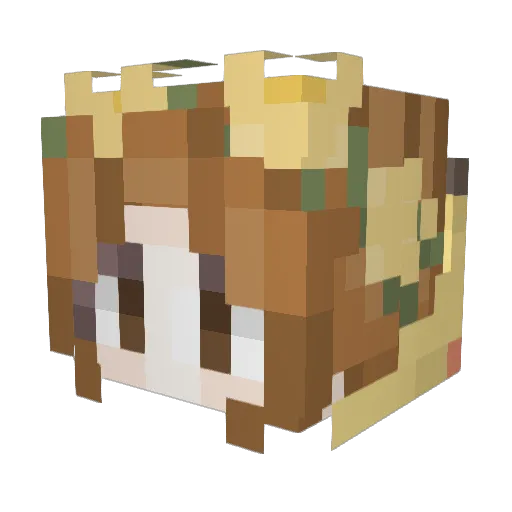 EternalTonia Minecraft avatar head, 3D render