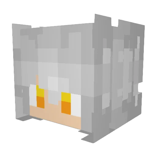 EternalVPhoenix Minecraft avatar head, 3D render