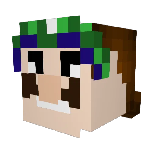 EternalViolet Minecraft avatar head, 3D render