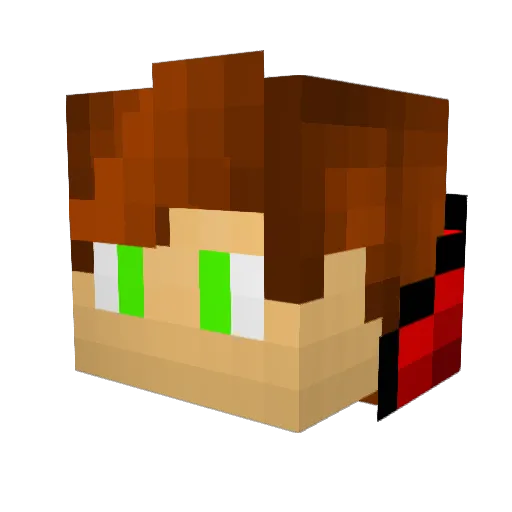 EternalYT Minecraft avatar head, 3D render