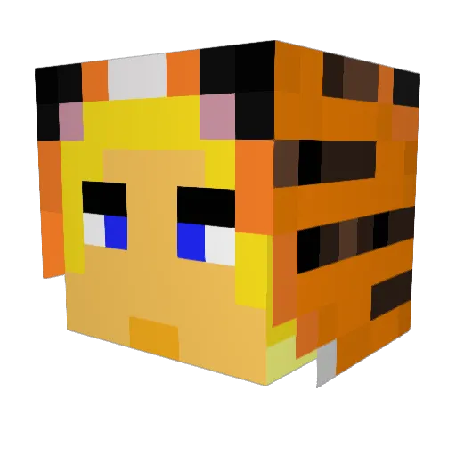 Eternaldark22 Minecraft avatar head, 3D render