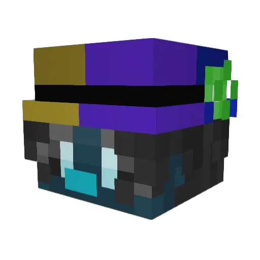 Eternalds Minecraft avatar head, 3D render