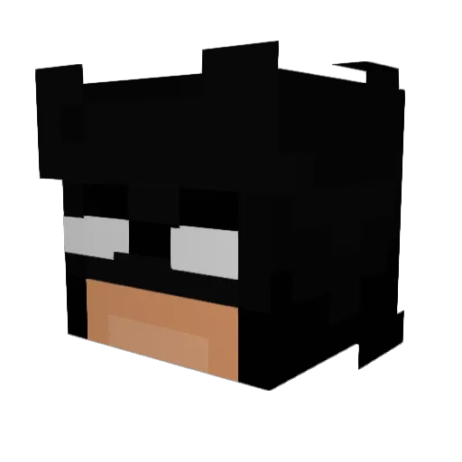Eternalo Minecraft avatar head, 3D render