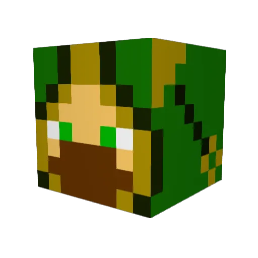 Eternile_Archer Minecraft avatar head, 3D render