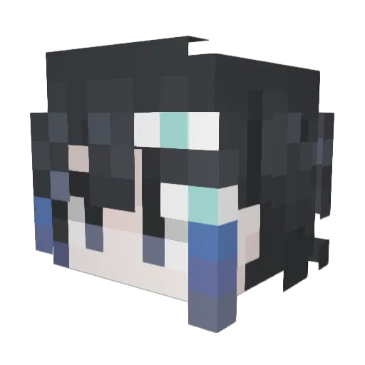 Eternity166 Minecraft avatar head, 3D render