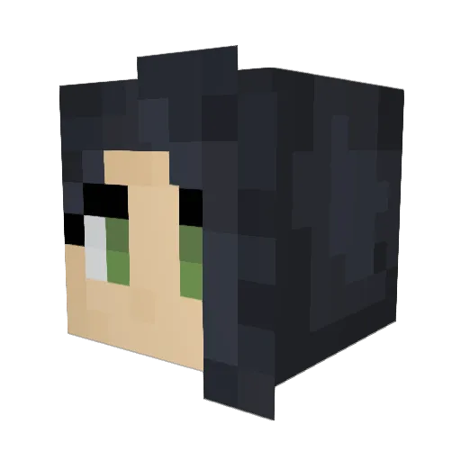 EternityKitten Minecraft avatar head, 3D render