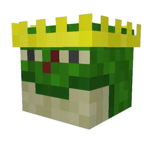 Eteruun Minecraft avatar head, 3D render