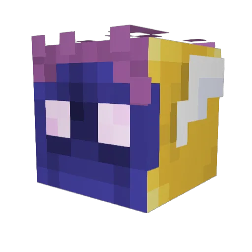 Etesummer Minecraft avatar head, 3D render