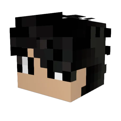 EtgarKing Minecraft avatar head, 3D render