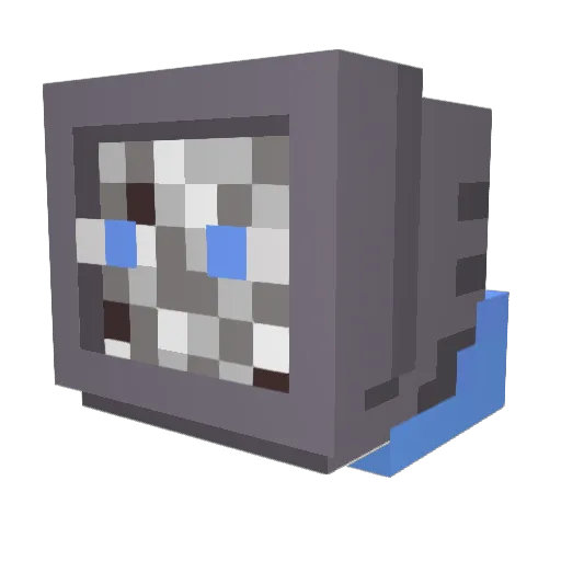 EthOky Minecraft avatar head, 3D render