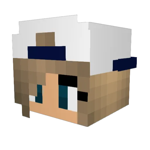 Ethable Minecraft avatar head, 3D render
