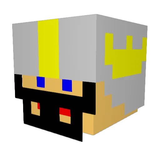 Ethan16DD Minecraft avatar head, 3D render
