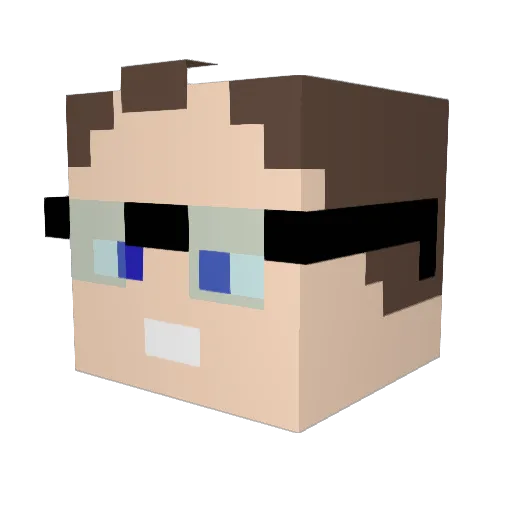 Ethan3778 Minecraft avatar head, 3D render
