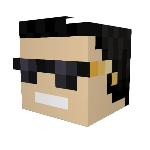 Ethan7717 Minecraft avatar head, 3D render