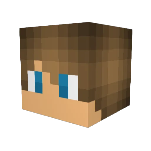 EthanD18 Minecraft avatar head, 3D render