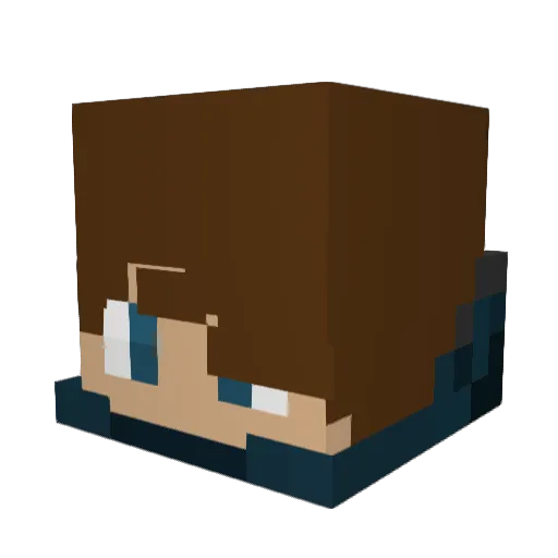 EthanDoesMC71905 Minecraft avatar head, 3D render