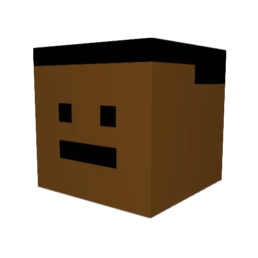 EthanDowz Minecraft avatar head, 3D render