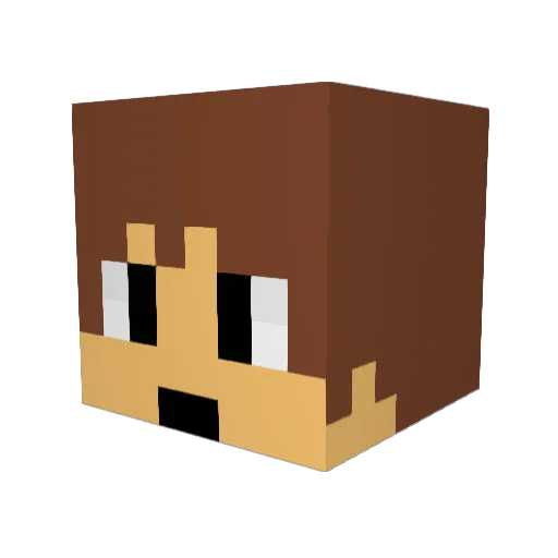 EthanE18 Minecraft avatar head, 3D render