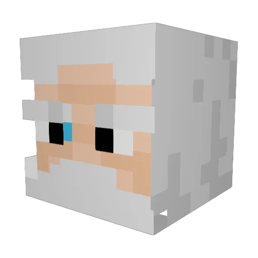 EthanLL8 Minecraft avatar head, 3D render