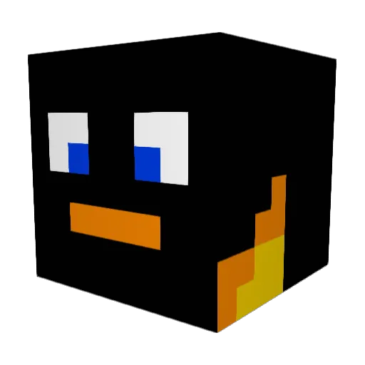EthanThePenguin Minecraft avatar head, 3D render