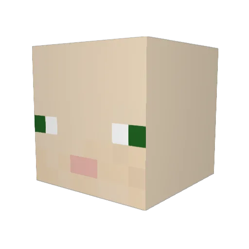 EthanV5 Minecraft avatar head, 3D render