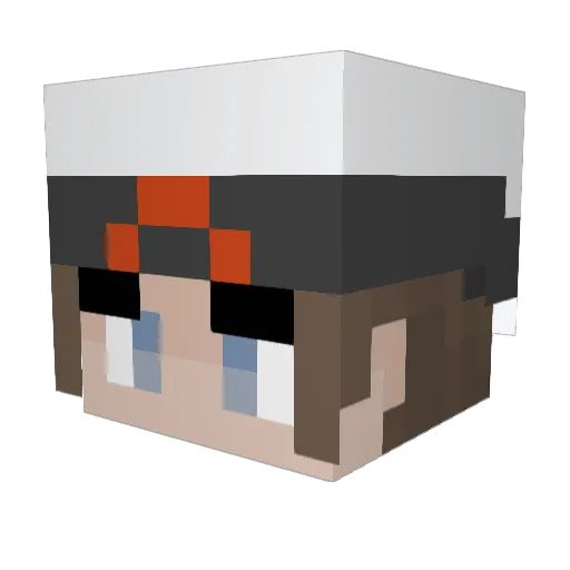 Ethancloud Minecraft avatar head, 3D render