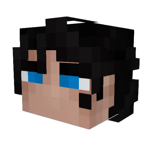 Ethancore Minecraft avatar head, 3D render