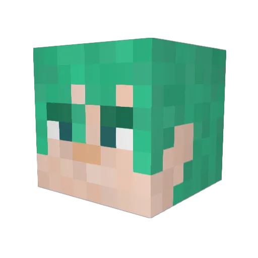 Ethanious Minecraft avatar head, 3D render