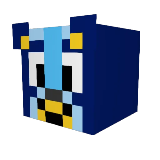 Ethanthecatboi Minecraft avatar head, 3D render