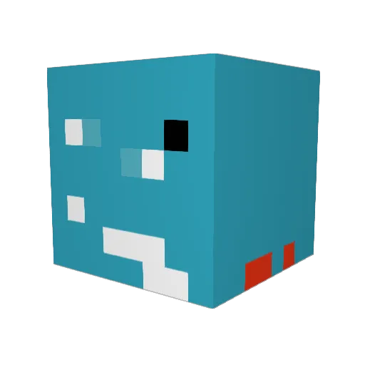 Ethanx7 Minecraft avatar head, 3D render