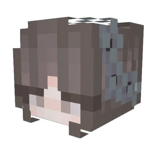Etheany Minecraft avatar head, 3D render