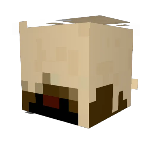 Ethedar Minecraft avatar head, 3D render