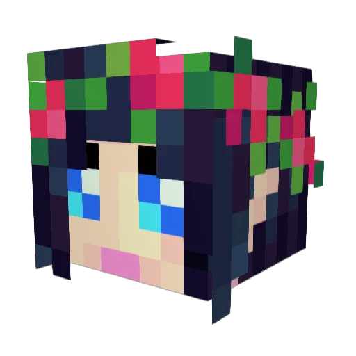 Ethedrel Minecraft avatar head, 3D render