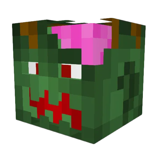 Ethel96 Minecraft avatar head, 3D render