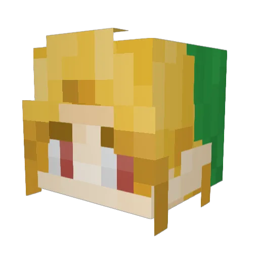 Etheleth Minecraft avatar head, 3D render