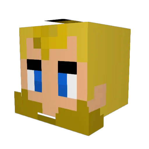 Ethelmer Minecraft avatar head, 3D render