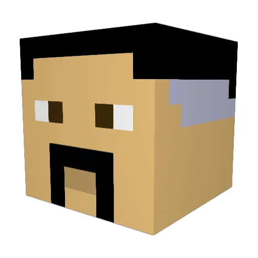 Ethemo16 Minecraft avatar head, 3D render
