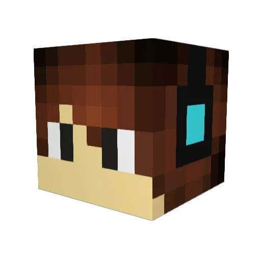 Ethen77 Minecraft avatar head, 3D render