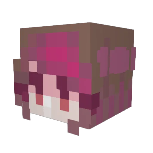 Ether2334 Minecraft avatar head, 3D render